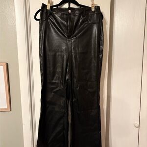 SHEIN Black Faux Leather Pants
